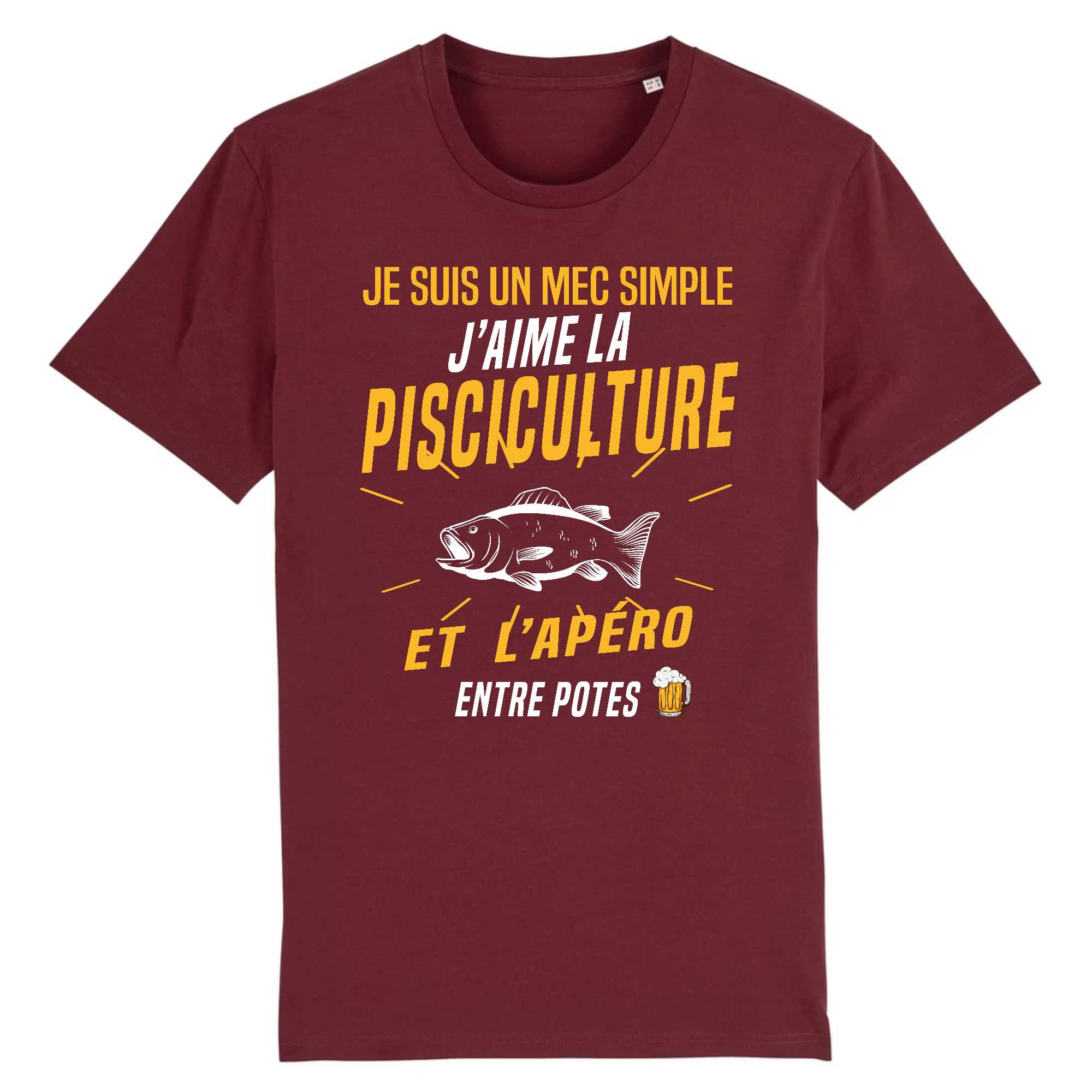 T-shirt Homme J'aime la pisciculture et l'apéro