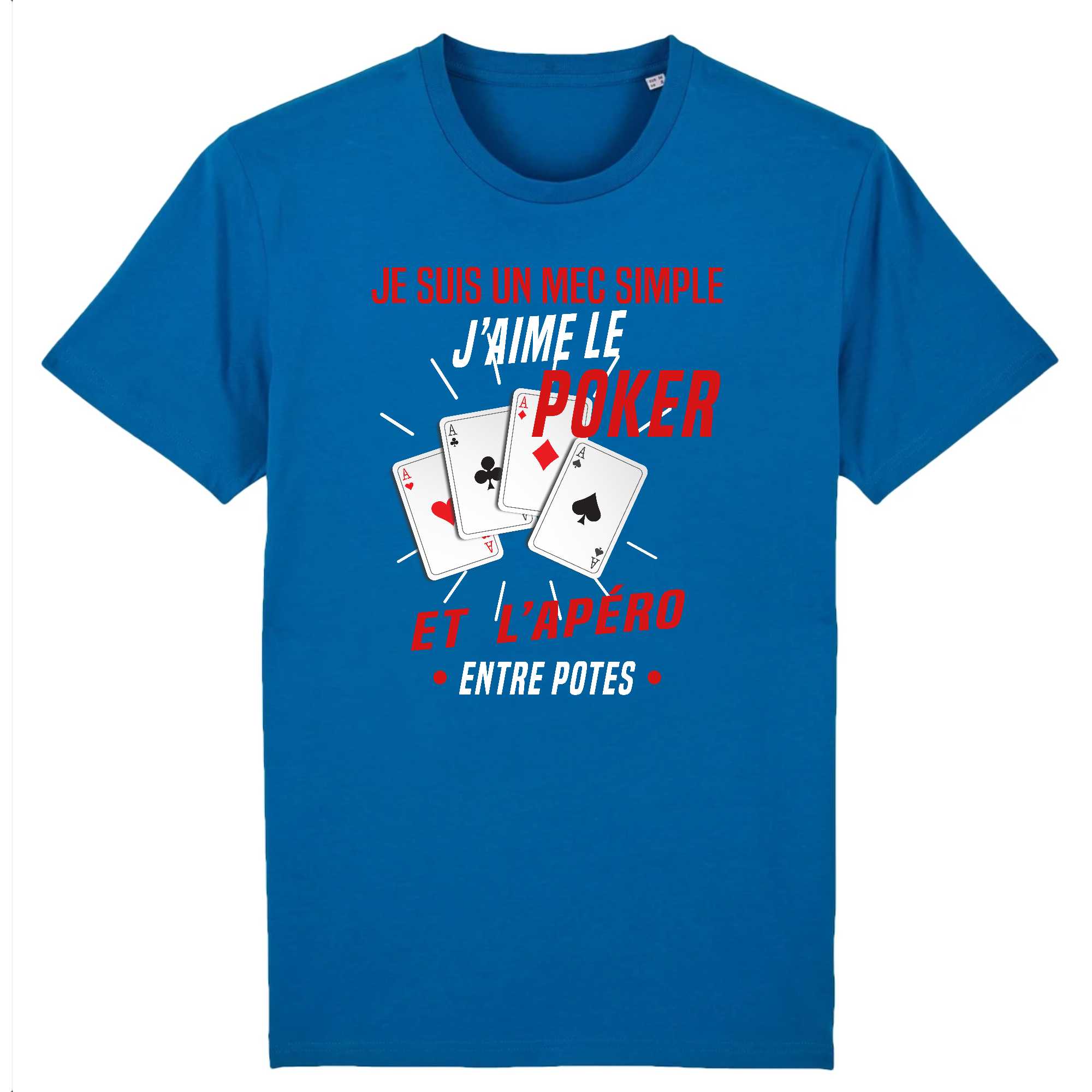 T-shirt Homme J'aime le poker et l'apéro