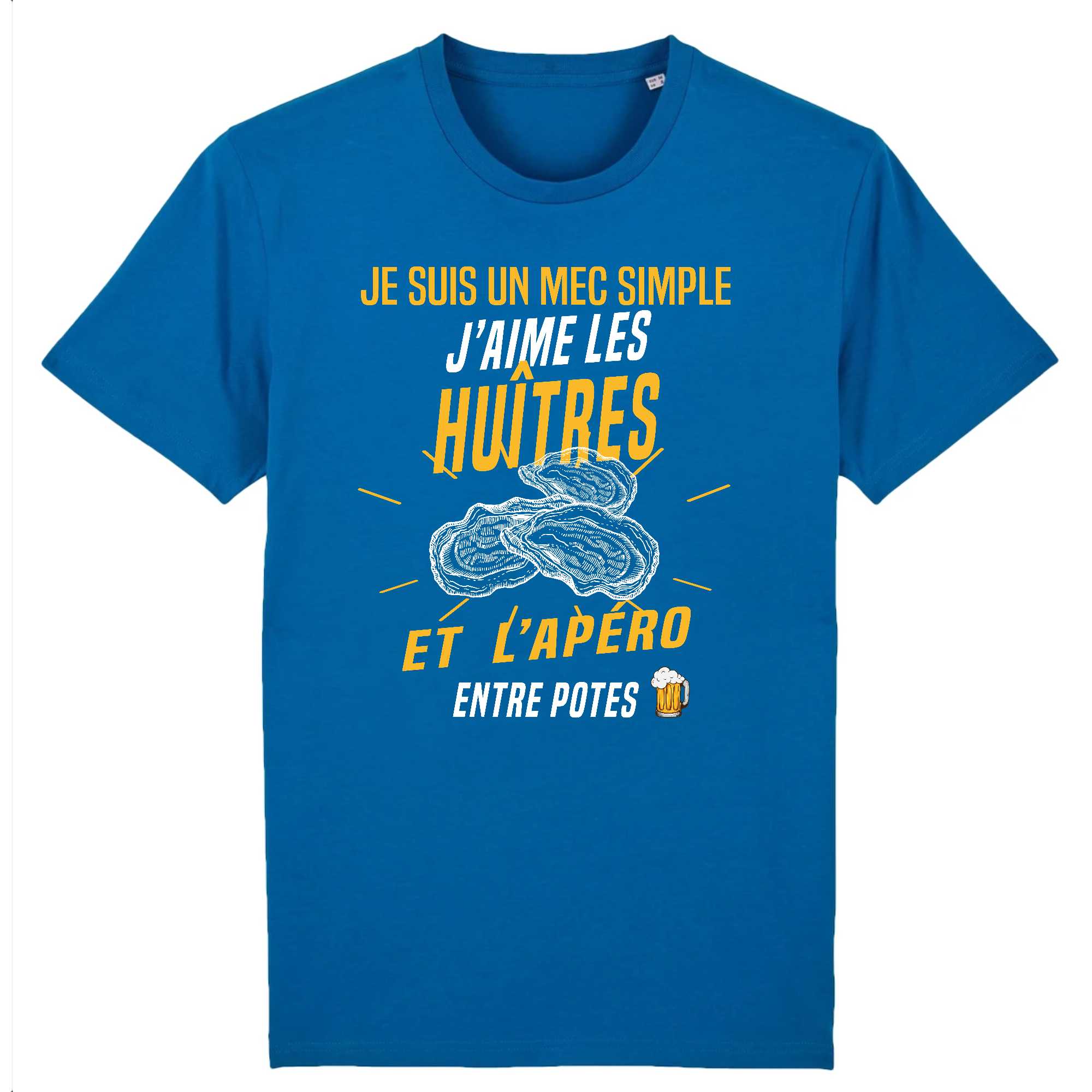 T-shirt Homme J'aime les huîtres et l`apéro