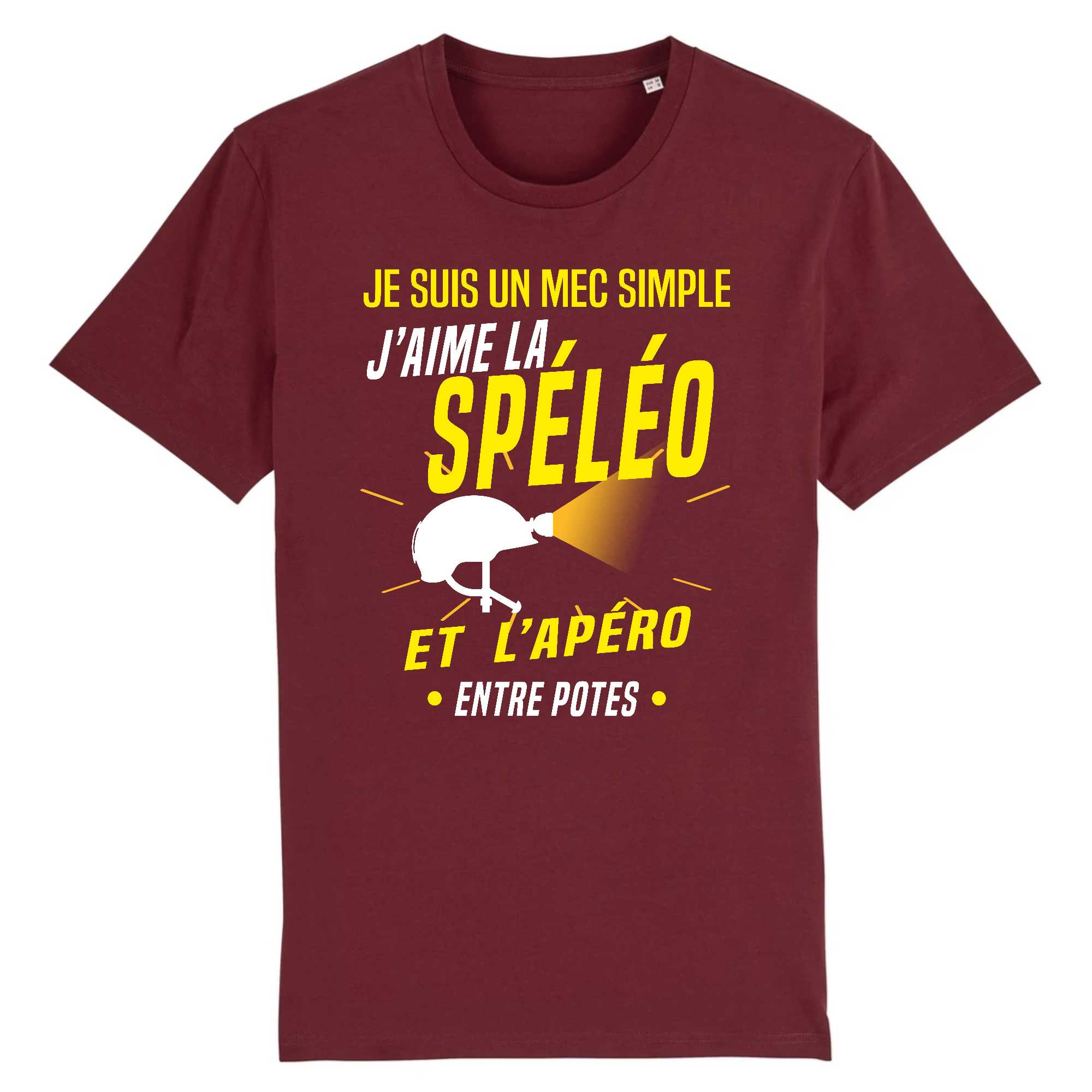 T-shirt Homme J`aime la spéléo et l'apéro