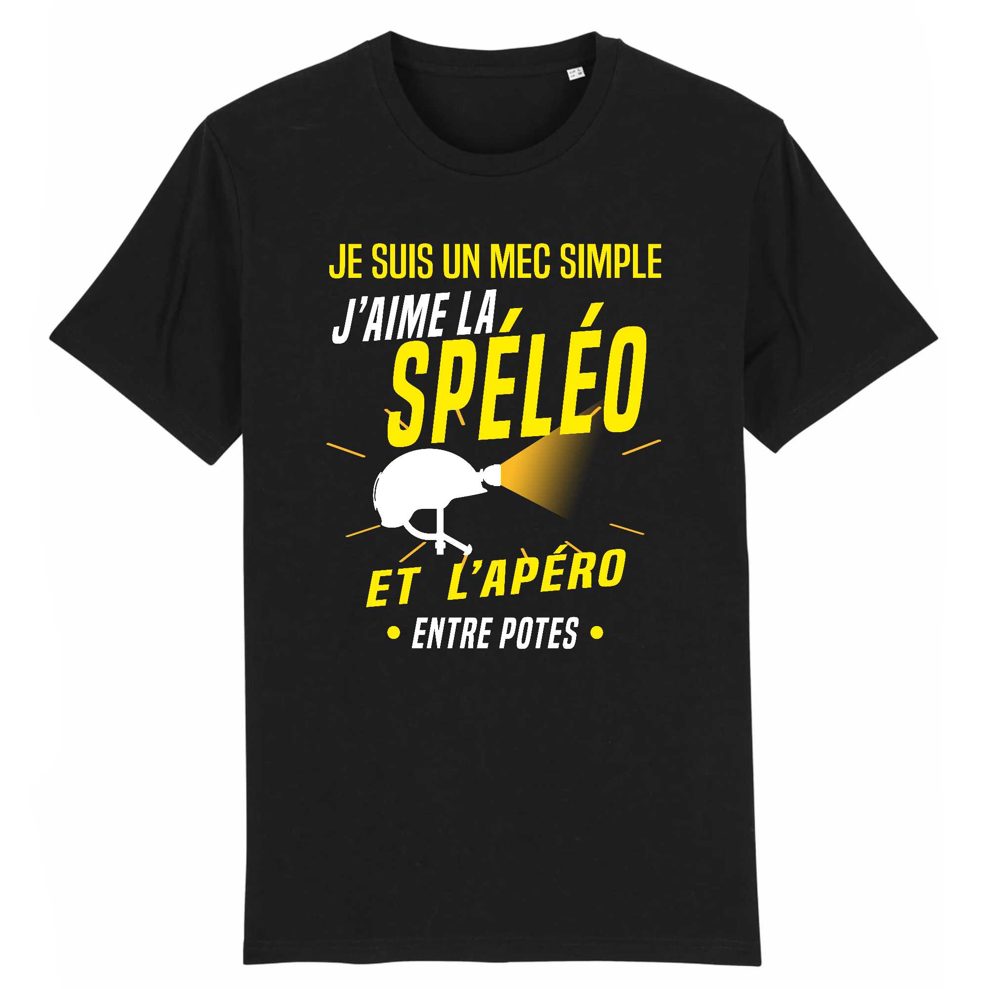 T-shirt Homme J`aime la spéléo et l'apéro