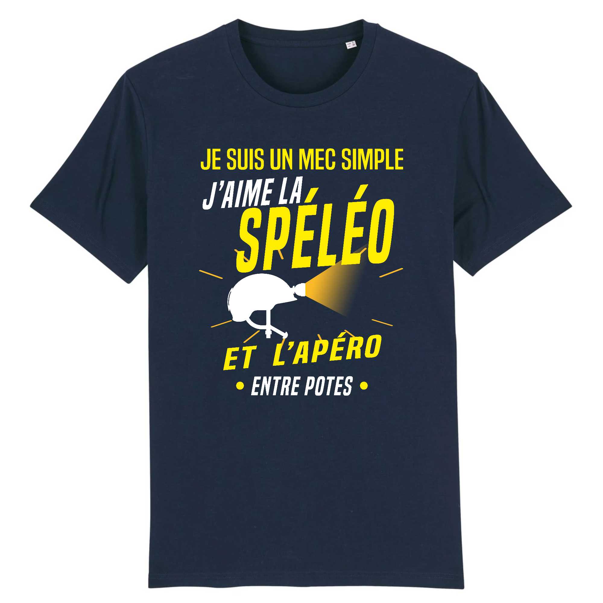 T-shirt Homme J`aime la spéléo et l'apéro