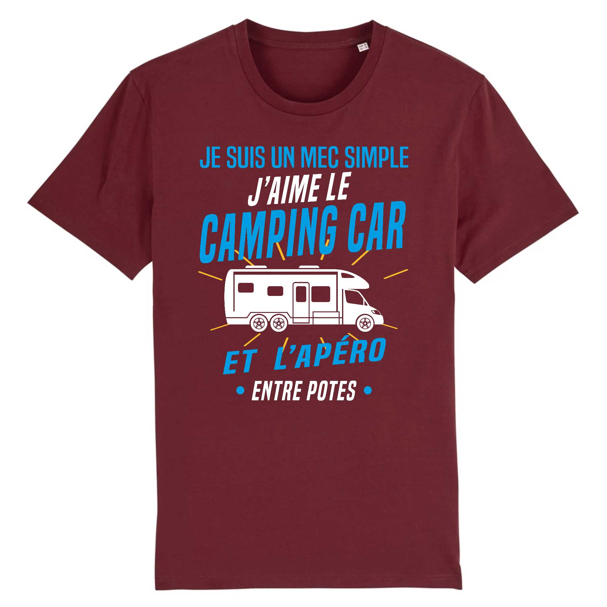 T-shirt Homme J`aime le camping car et l`apéro