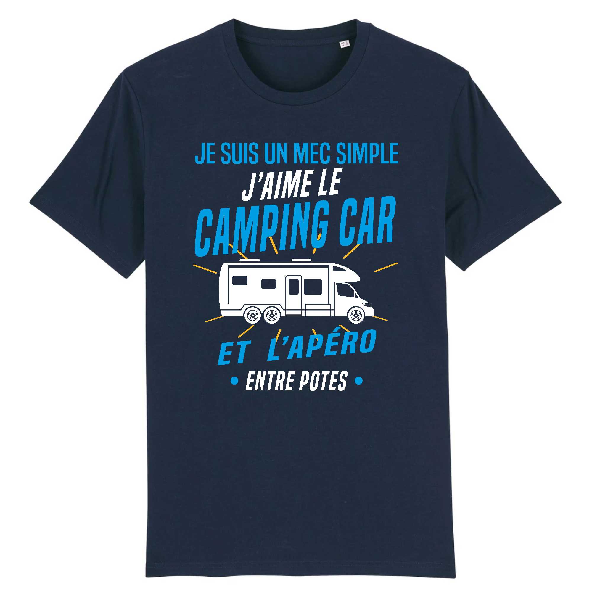 T-shirt Homme J`aime le camping car et l`apéro