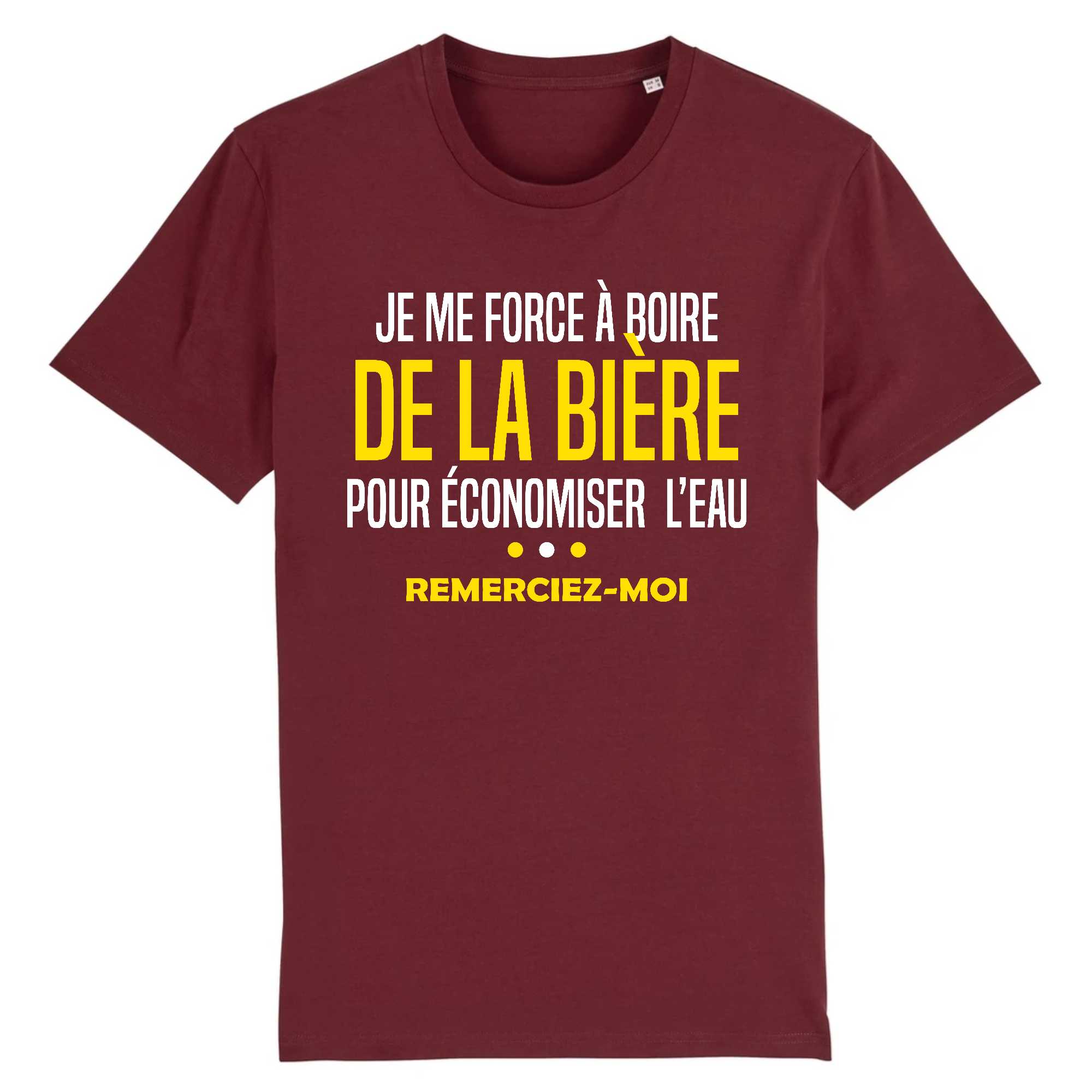 T-shirt Homme Je me force à boire de la bière