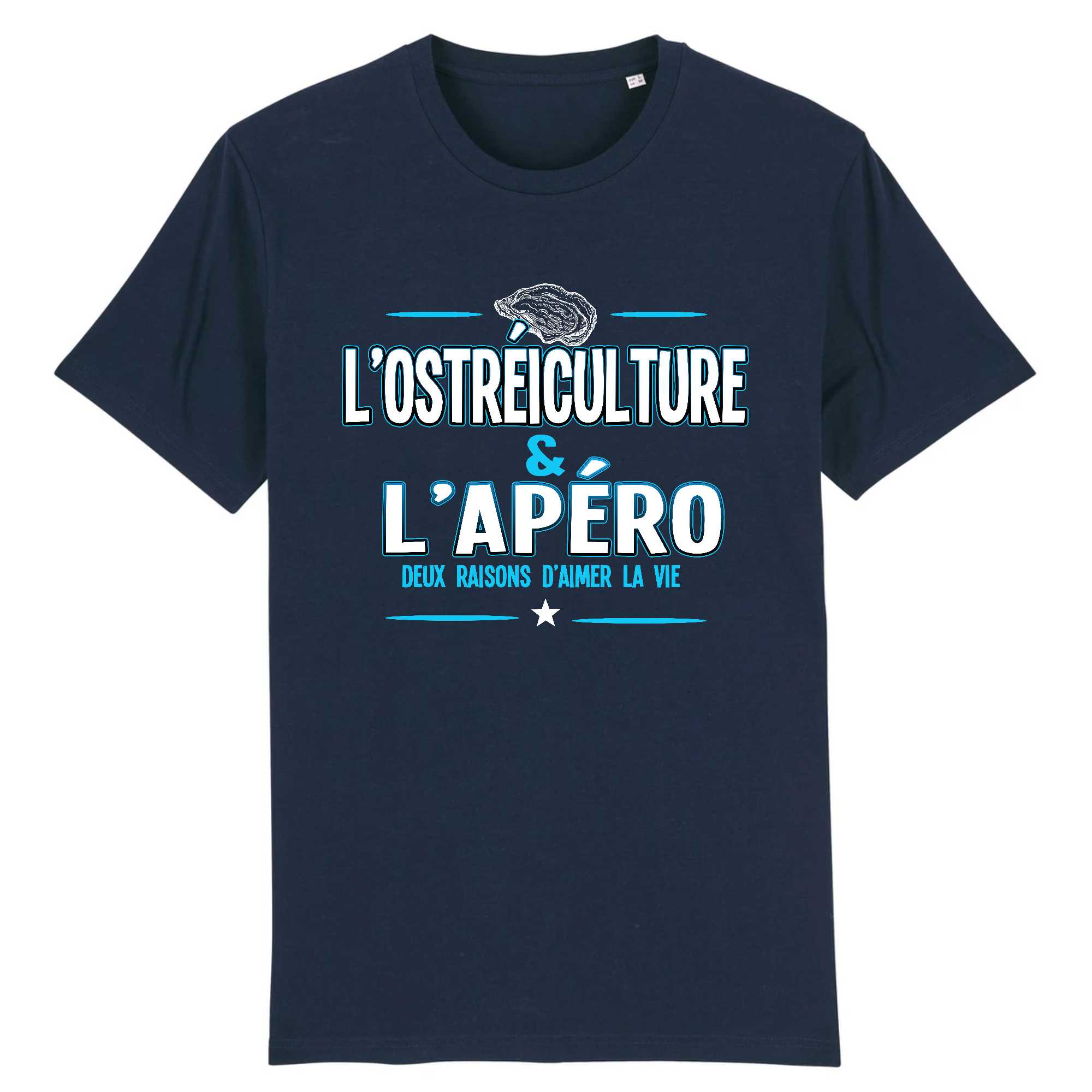 T-shirt Homme L'ostréiculture et l`apéro