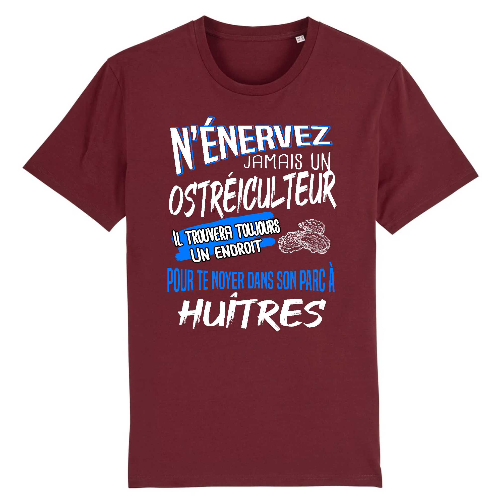 T-shirt Homme Ostréiculteur et huîtres