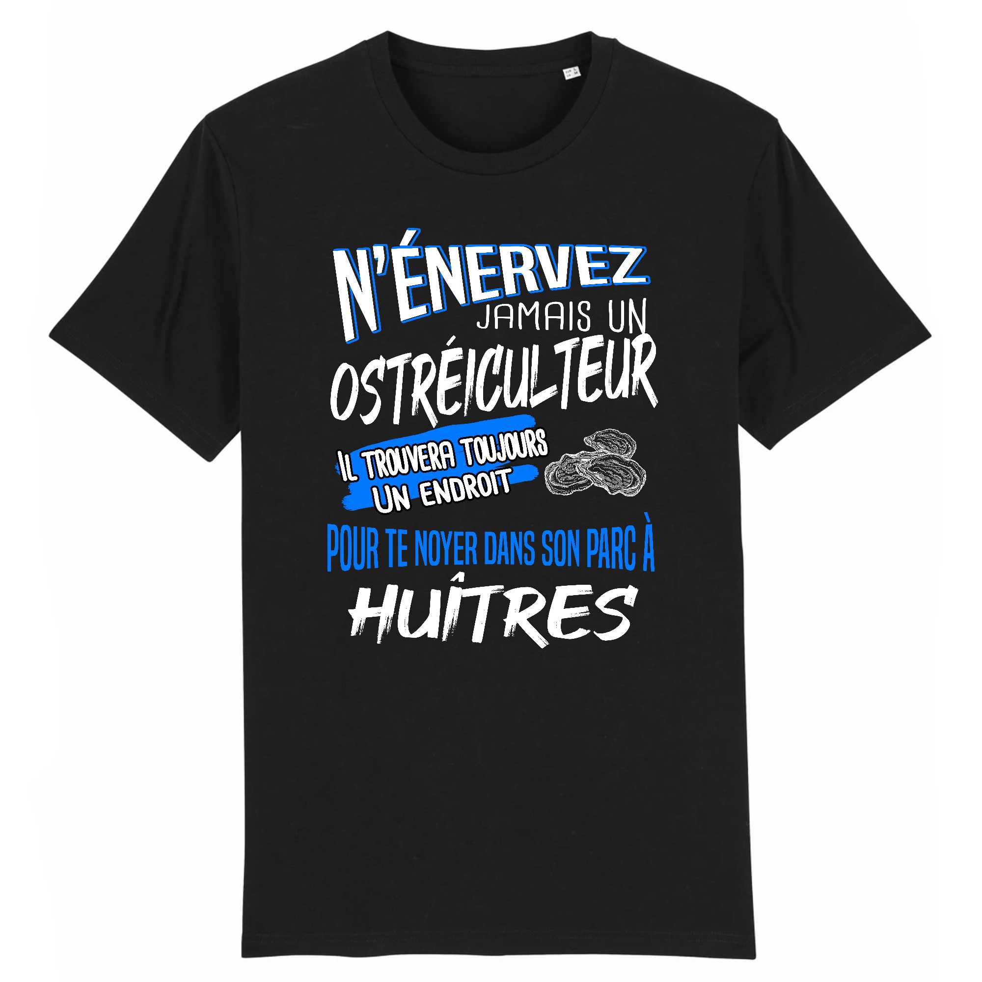 T-shirt Homme Ostréiculteur et huîtres