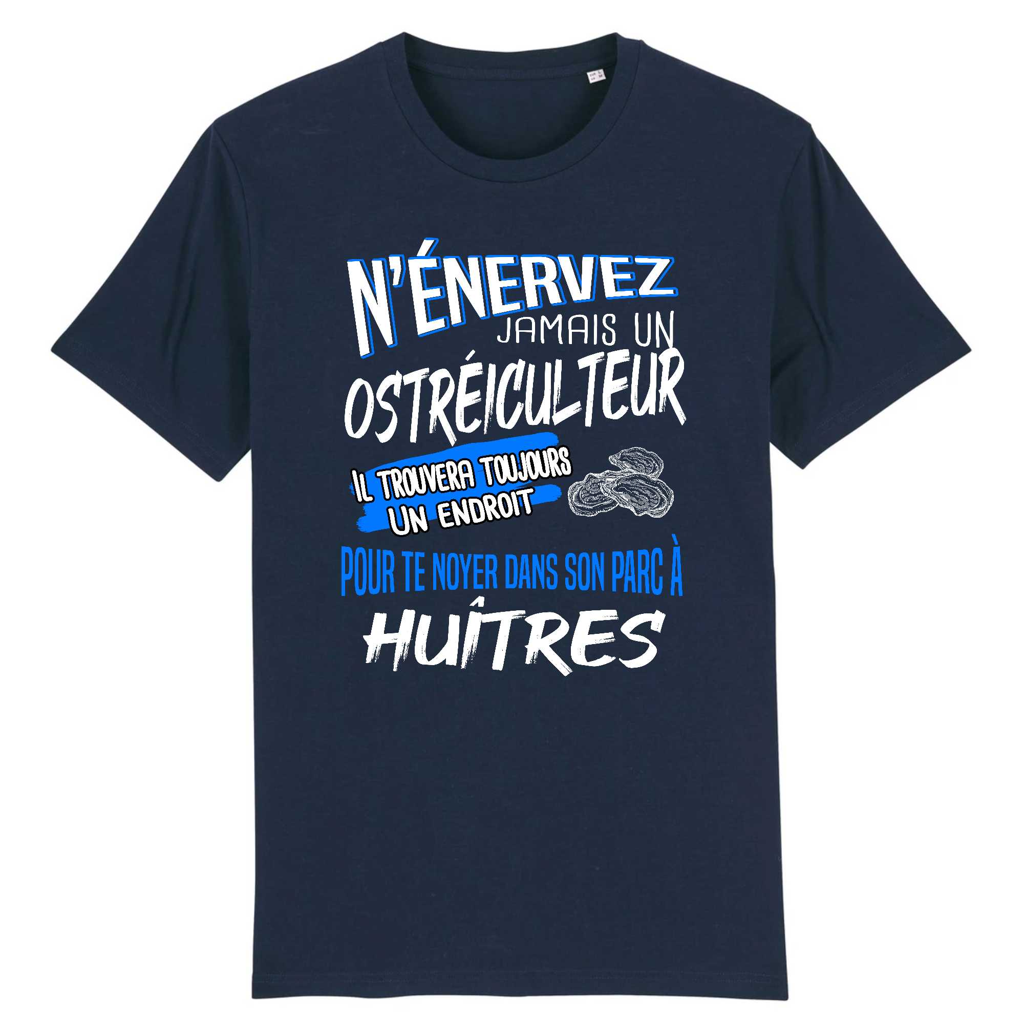T-shirt Homme Ostréiculteur et huîtres