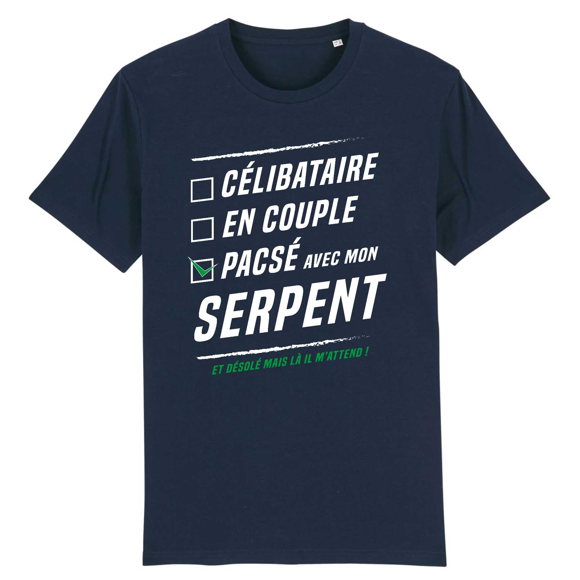 T-shirt Homme Pacsé avec mon serpent