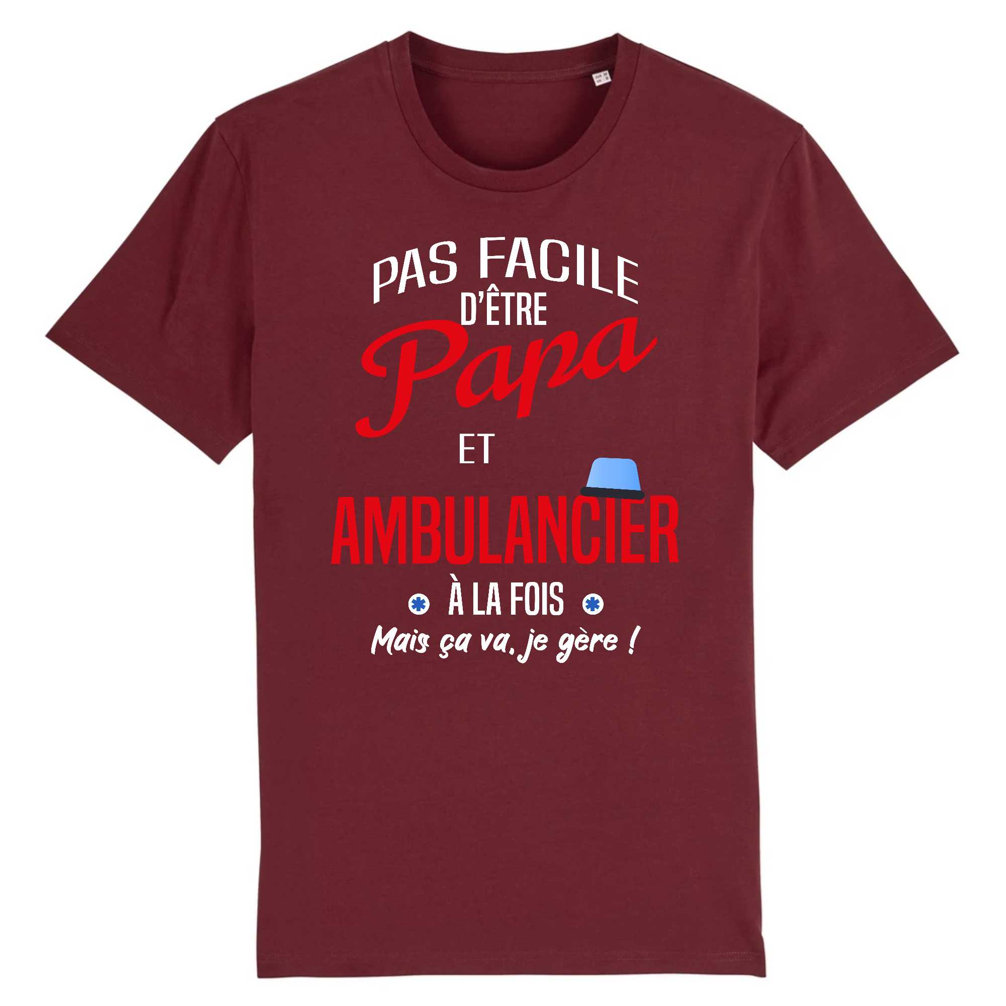 T-shirt Homme Papa et ambulancier