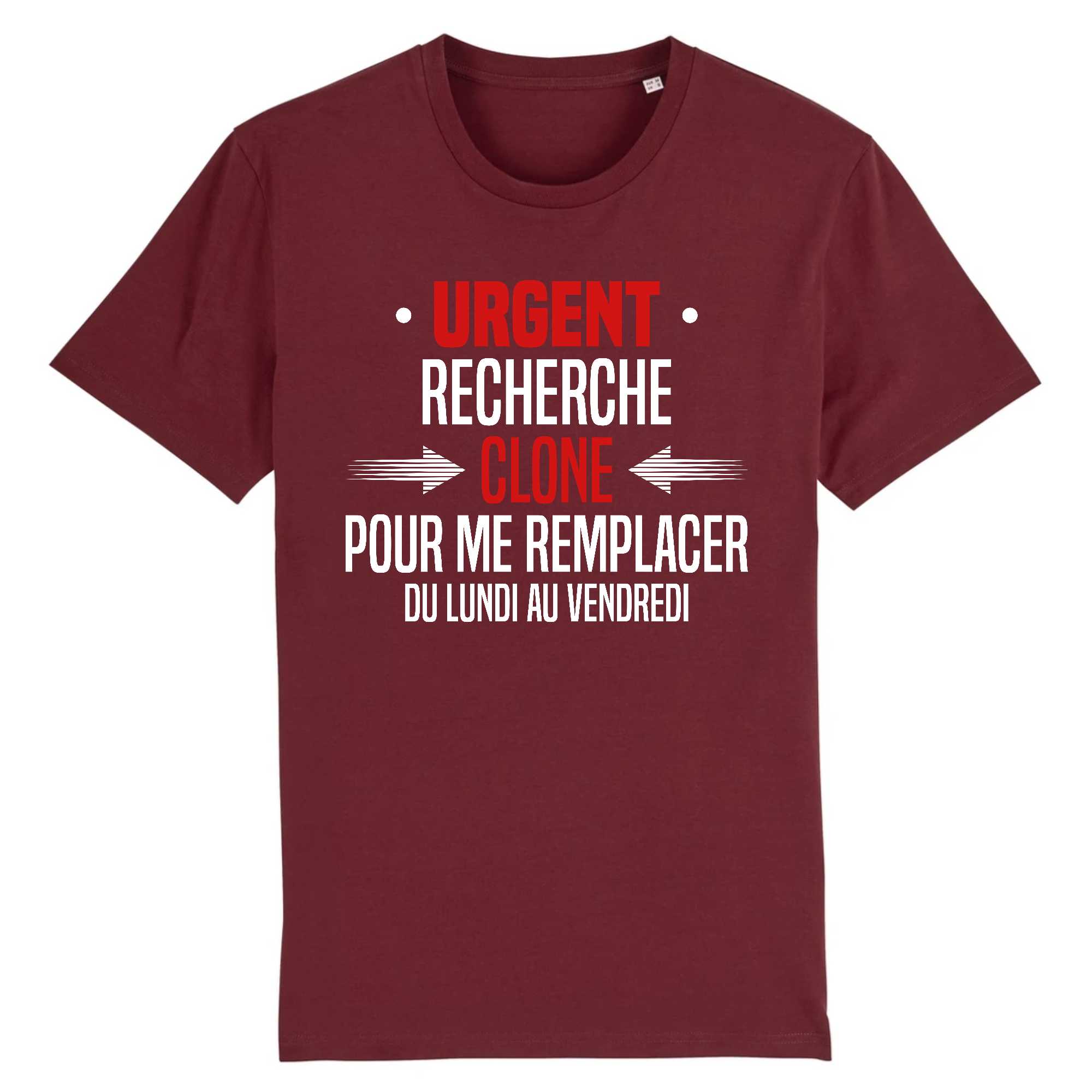 T-shirt Homme Recherche clone pour me remplacer