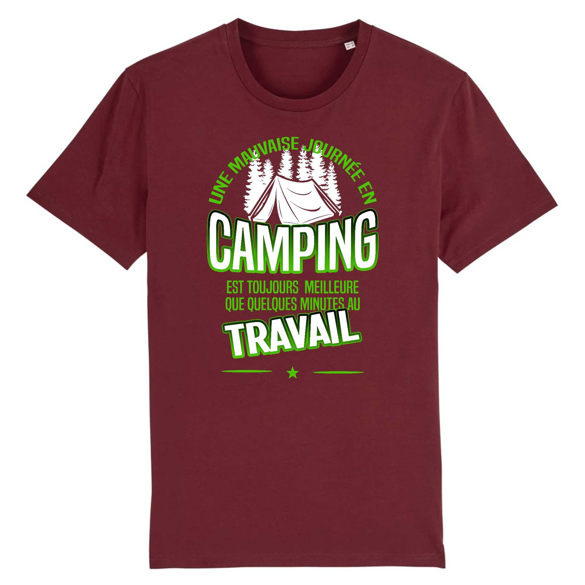 T-shirt Homme Une mauvaise journée en camping