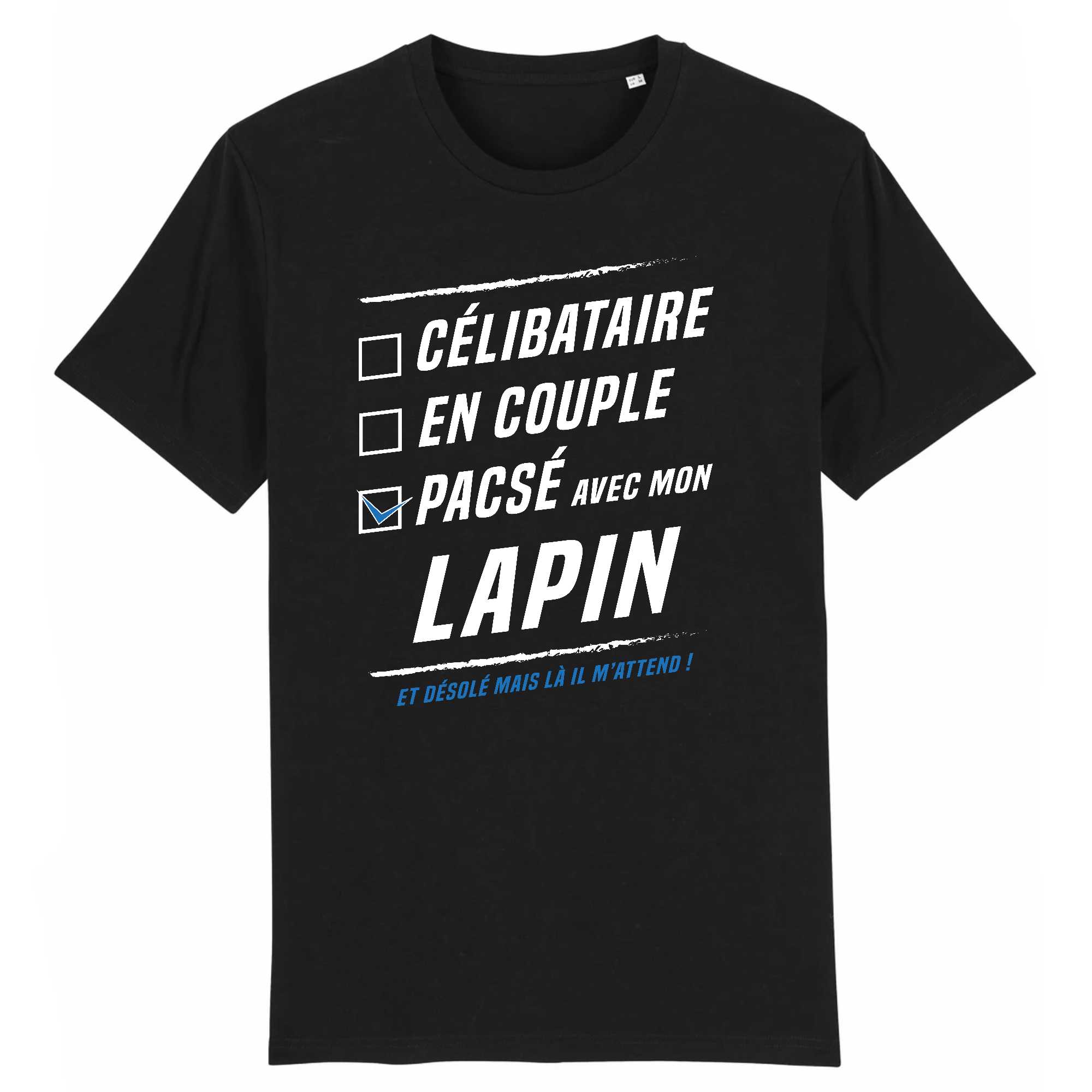 T-shirt Homme Pacsé avec mon lapin