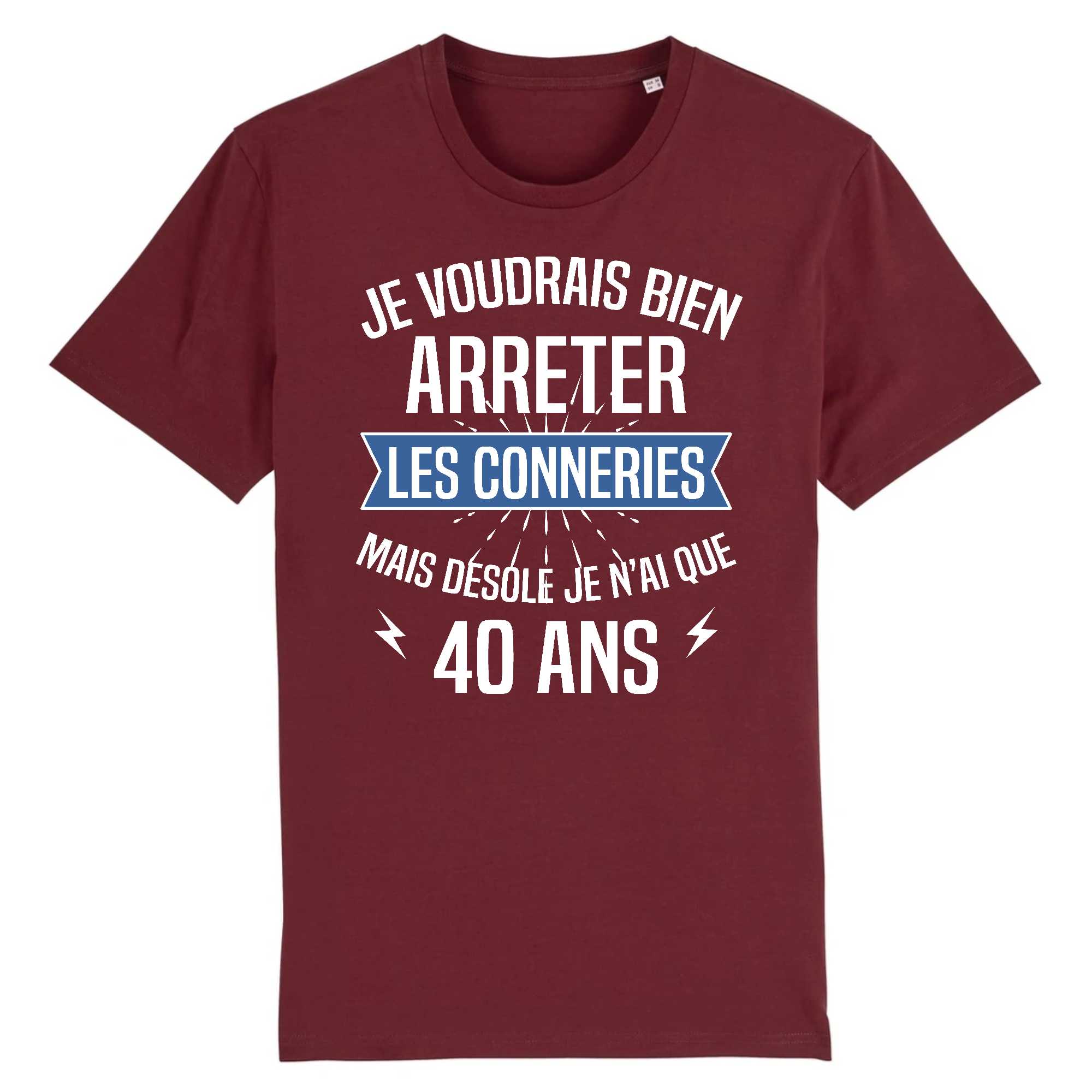 T-shirt 40 ans "Je n`ai que 40 ans" | Homme