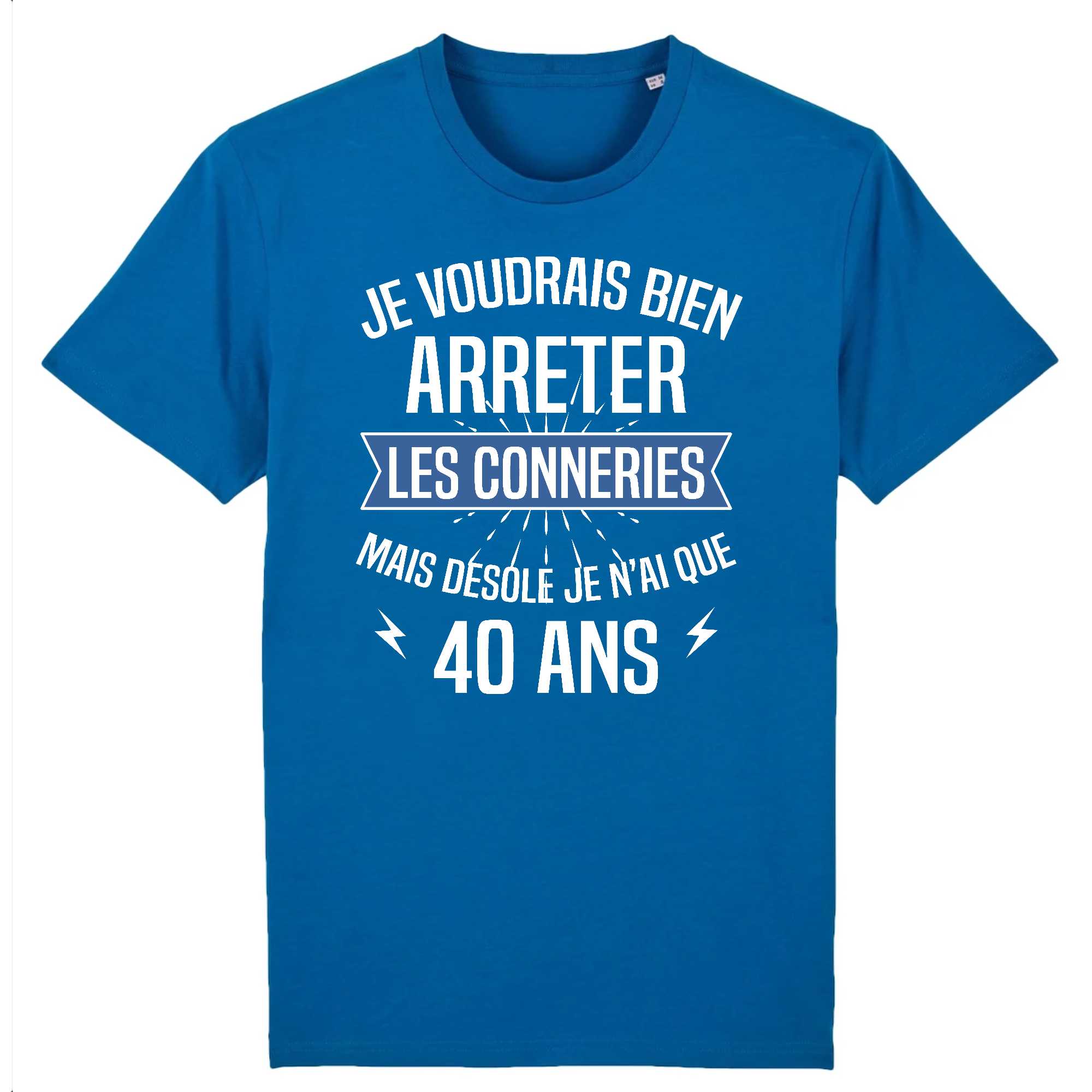 T-shirt 40 ans "Je n`ai que 40 ans" | Homme